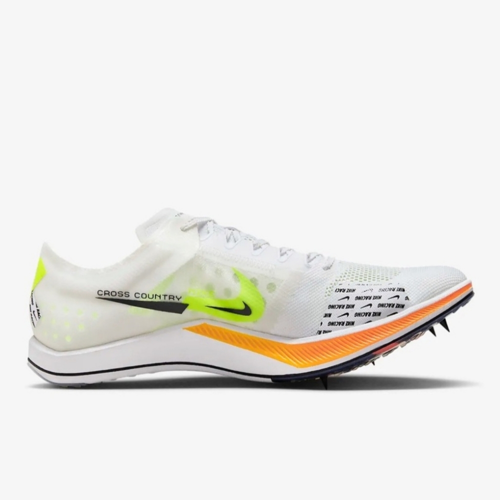 Nike ZoomX Dragonfly XC White Orange Track Field Spikes DX7992-100 Mens Sz 8